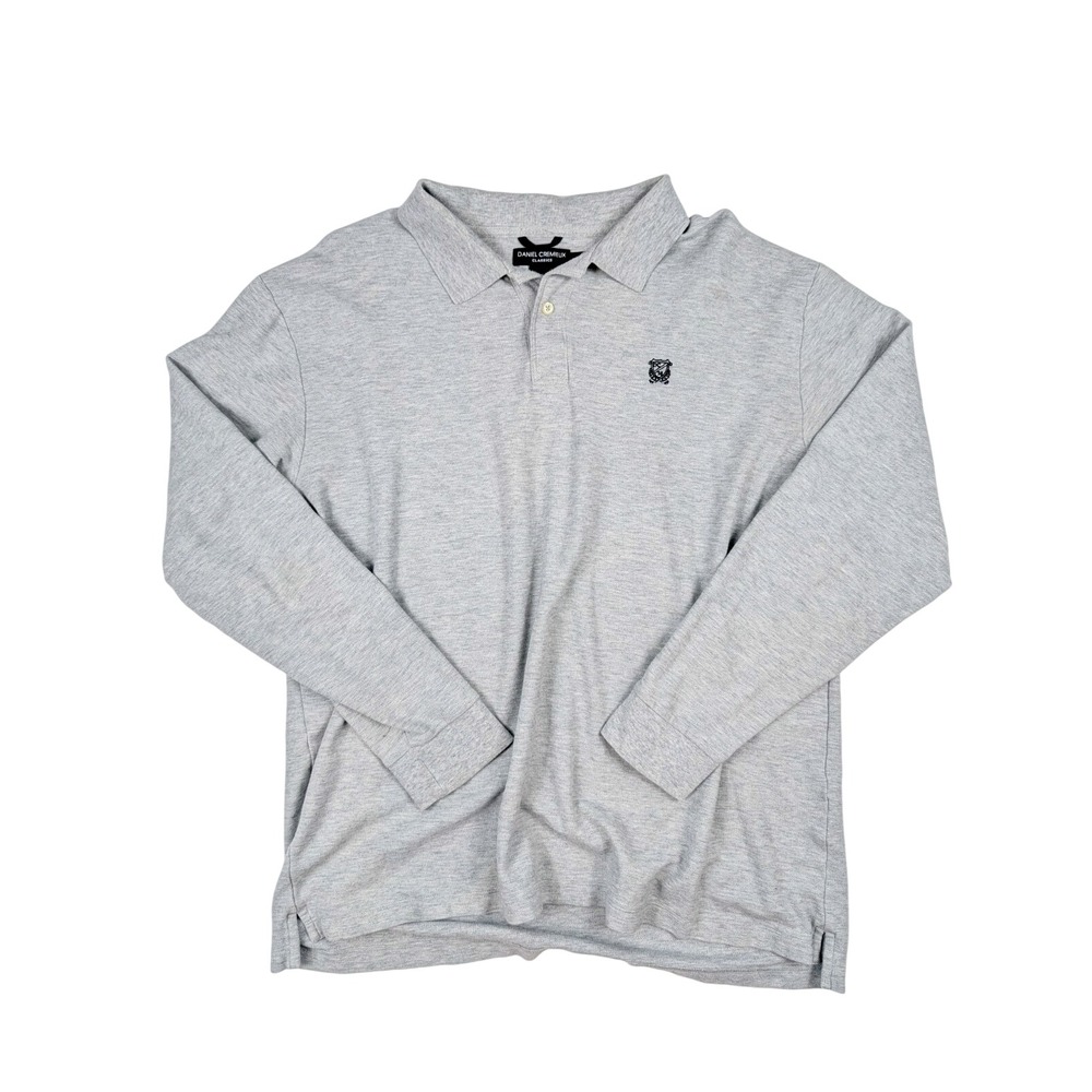 Daniel Cremieux Classics Dove Gray Long Sleeve Polo‎ Men's Size XL